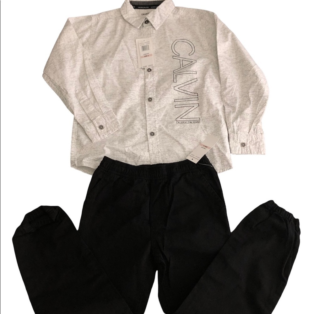 Calvin Klein 2pc Set. - L/S Top & Slacks